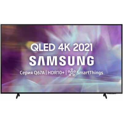 85" Телевизор Samsung QE85Q60AAU 2021 QLED, HDR RU, черный