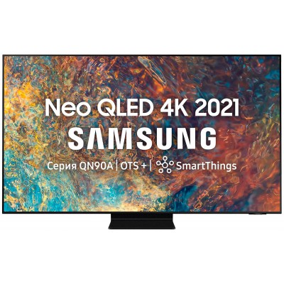 65" Телевизор Samsung QE65QN90AAU 2021 Neo QLED, QLED, HDR, черный титан