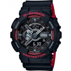 Наручные часы CASIO (GA-110HR-1A) черный, красный