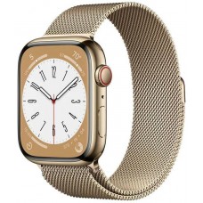 Умные часы Apple Watch Series 8 41 мм Steel Case GPS + Cellular, gold milanese