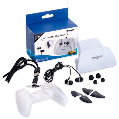 Набор аксессуаров DOBE Protective Pack 8 в 1 для PS5 (TP5-0579)