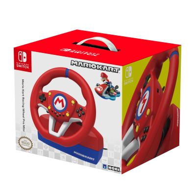 Руль HORI (NSW-204U) Mario Kart Racing Wheel Pro Mini, красный/синий