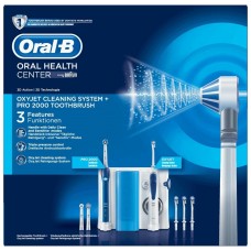 Зубной центр Oral-B OxyJet Cleaning System + PRO 2000 Toothbrush, белый/синий/голубой