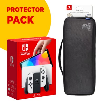 Игровая приставка Nintendo Switch OLED 64 ГБ, белый PROTECTOR PACK