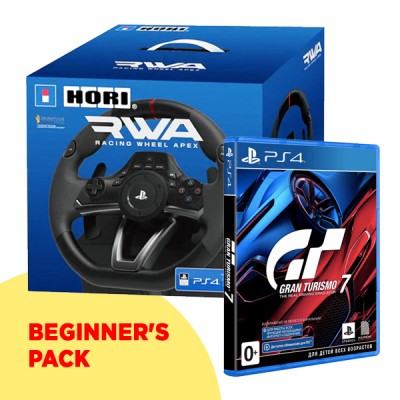 Руль HORI Racing Wheel Apex PS4 + Gran Turismo 7 (PS4)