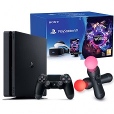 Sony PlayStation 4 Slim 1 Tb + PlayStation VR v.2 + Camera v.2 + PS Move + VRWorlds 