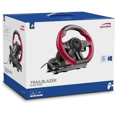 Руль SPEEDLINK Trailblazer Racing Wheel for PS4/Xbox One/PS3/PC (SL-450500), черный/красный