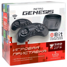 Retro Genesis 8 Bit Junior Wireless + 300 игр (AV кабель, 2 беспроводных джойстика)