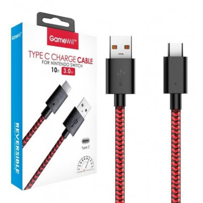 Кабель для Nintendo Switch USB TYPE C Charge Cable 3.0 m GameWill