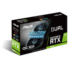 Видеокарта ASUS Dual GeForce RTX 2060 EVO 6GB (DUAL-RTX2060-O6G-EVO), Retail